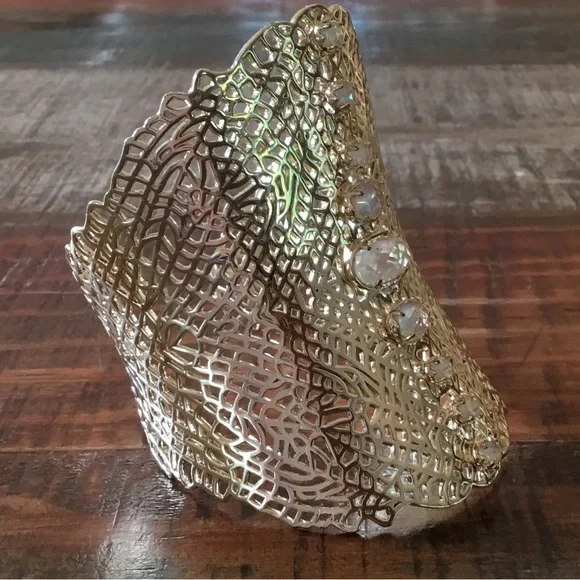 Kendra Scott Erika Wide Cuff Rhinestone Adjustable Bracelet